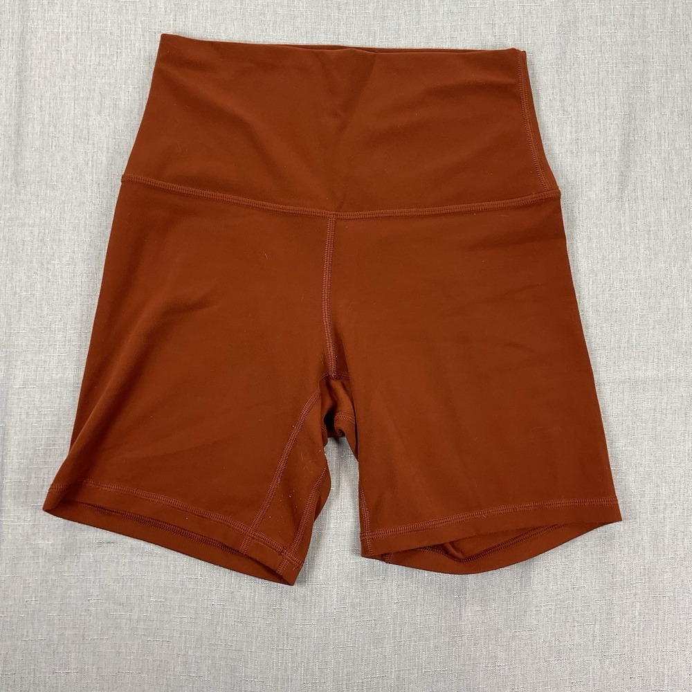 Lululemon Burnt Orange Bike Shorts Size 4